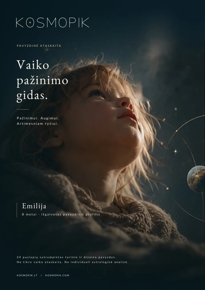 KOSMOPIK ataskaitos pavyzdys – 1 puslapis
